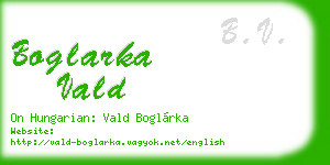 boglarka vald business card