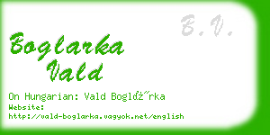 boglarka vald business card